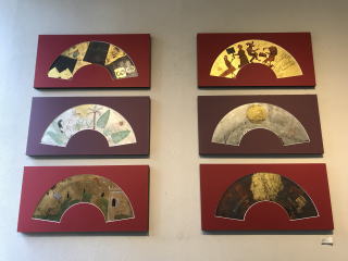 Tomoharu MIYAZAKI 宮崎 智晴 扇面 Oughi style 300X600mm each Tomoharu MIYAZAKI 宮崎 智晴 扇面 Oughi style 300X600mm each